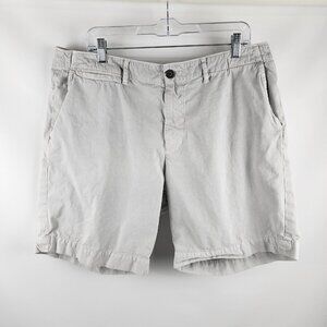 Billy Reid Shorts Mens 38 Stone Wynn Chino Shorts (38x8)